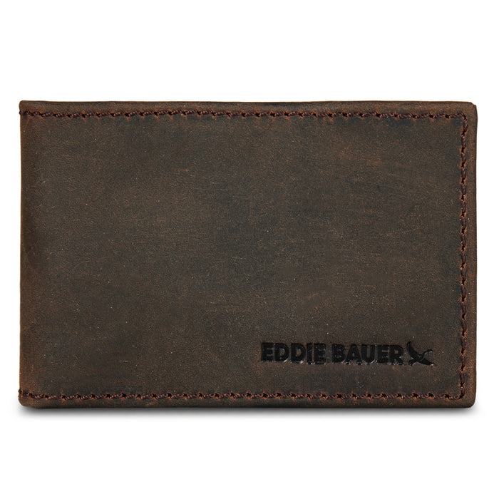 Money Clip Bifold Leather Wallet With Embossed Sasquatch-Tan-1