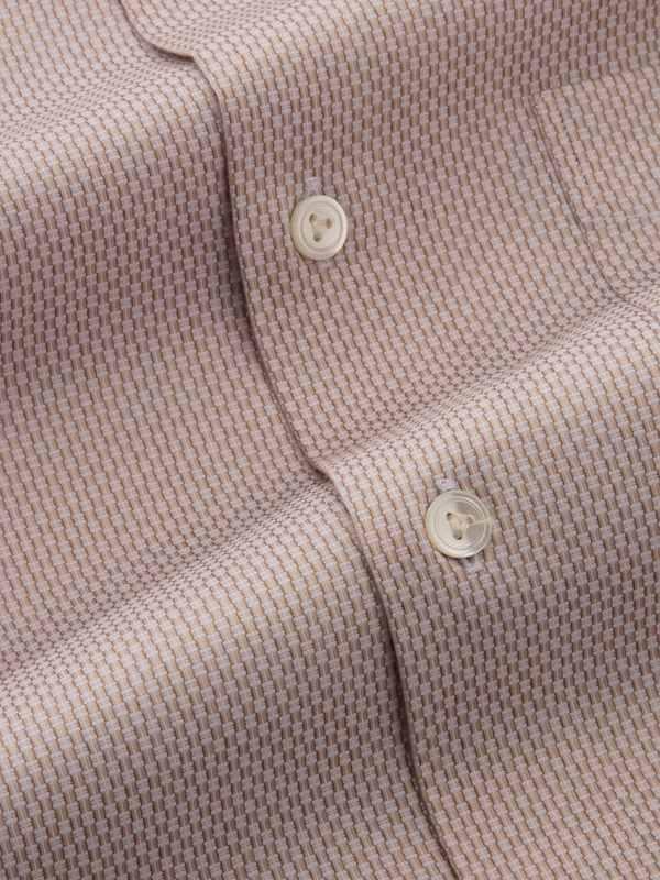 Montefalco Beige Solid Full Sleeve Single Cuff Tailored Fit Classic  Formal Silk Touch Egyptian Giza Cotton Shirt