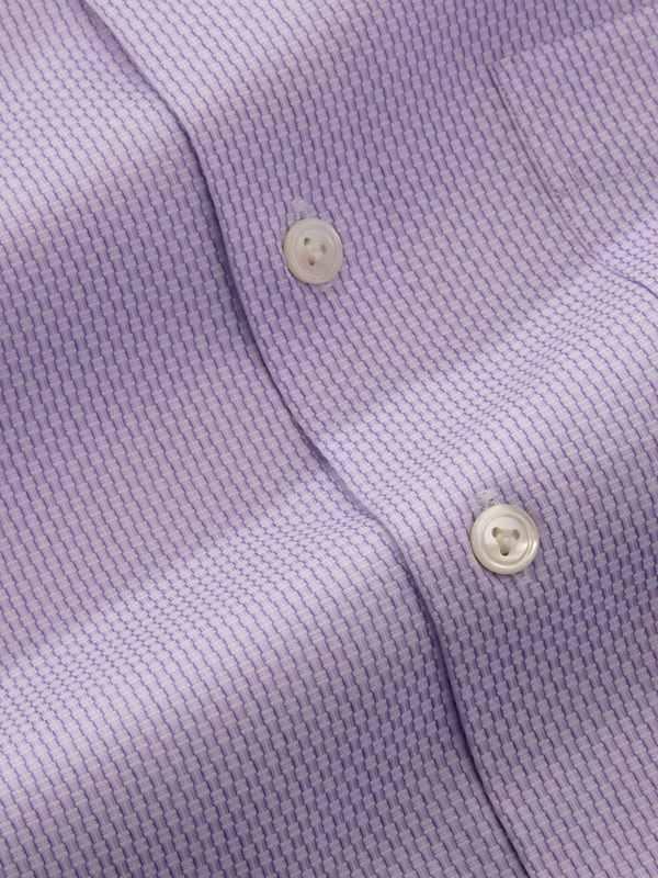 Montefalco Lilac Solid Full Sleeve Single Cuff Tailored Fit Classic  Formal Silk Touch Egyptian Giza Cotton Shirt