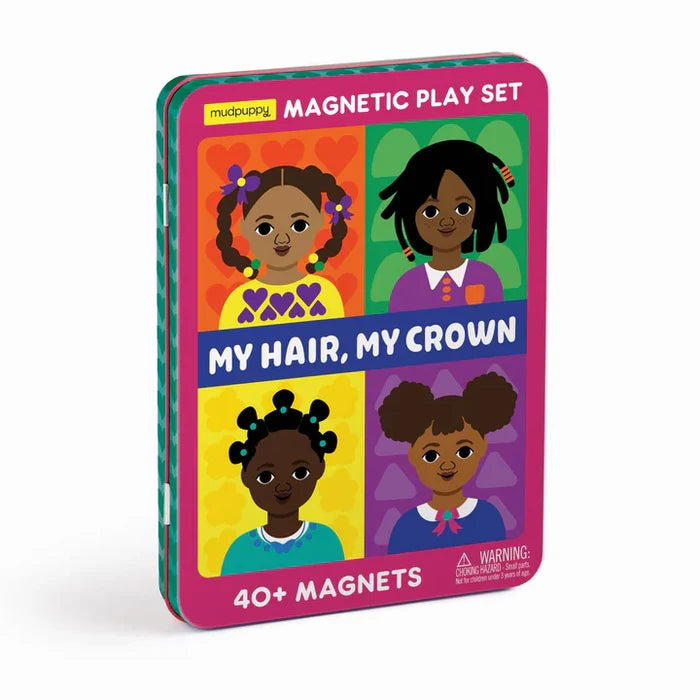 Mudpuppy Magnetic Play Set Tin: My Hair, My Crown