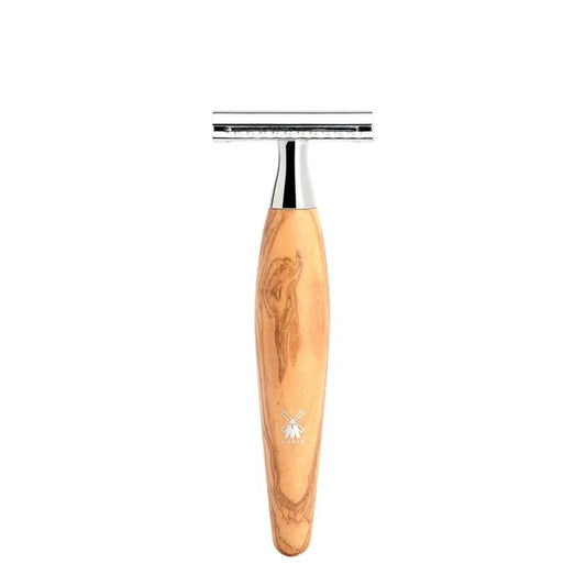 Muhle Kosmo Safety Razor Olive Wood Handle, Closed Comb - R870SR