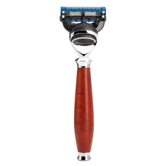 Muhle Purist Fusion Razor Briar Wood Handle - R59F