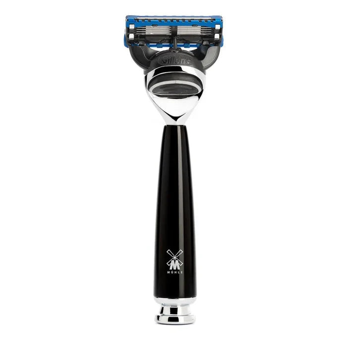 Muhle Rytmo Fusion Razor High-Grade Resin, Black Handle - R226F