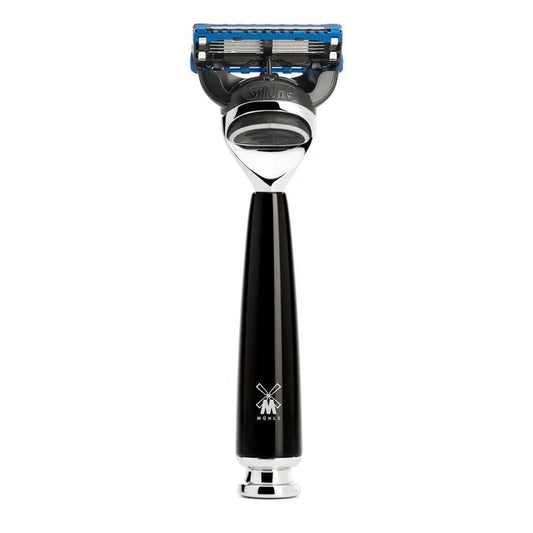 Muhle Rytmo Fusion Razor High-Grade Resin, Black Handle - R226F