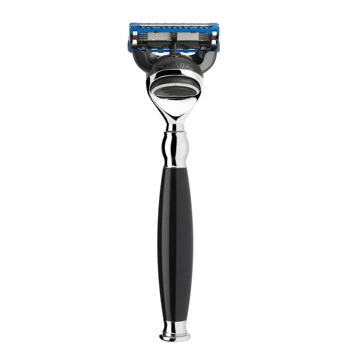 Muhle Sophist Fusion Razor High-Grade Resin, Black Handle - R44F
