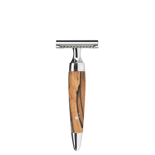Muhle Stylo Safety Razor Spalted Beech Wood Handle, Closed Comb - R72SR