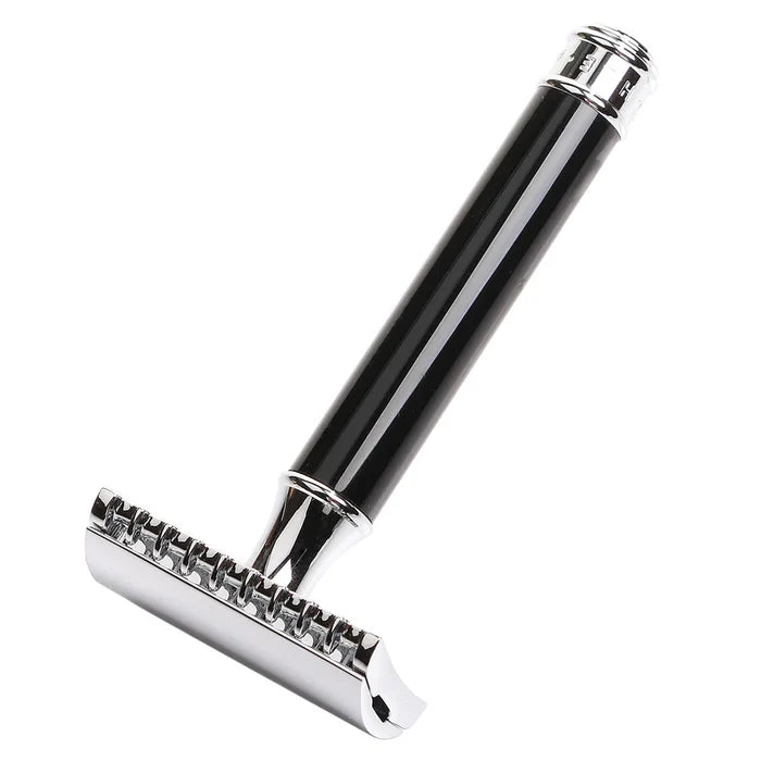 Muhle Traditional Open Comb Double Edge Safety Razor Black Handle - R101
