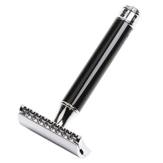 Muhle Traditional Open Comb Double Edge Safety Razor Black Handle - R101