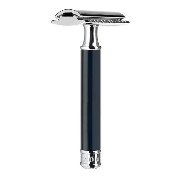 Muhle Traditional Safety Razor Closed Comb Black Handle - R106
