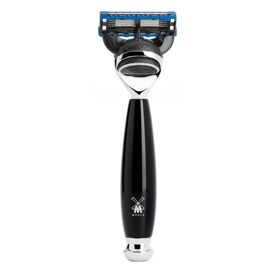 Muhle Vivo Fusion Razor High-Grade Resin, Black Handle - R336F