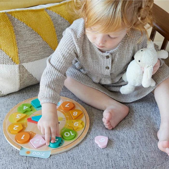 Multi-Language + Counting + Colors Wooden Learning Clock