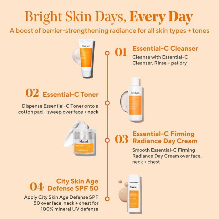 Murad City Skin Age Defense Sunscreen SPF 50 PA++++ in a 50 ml bottle, featuring broad-spectrum sun protection.