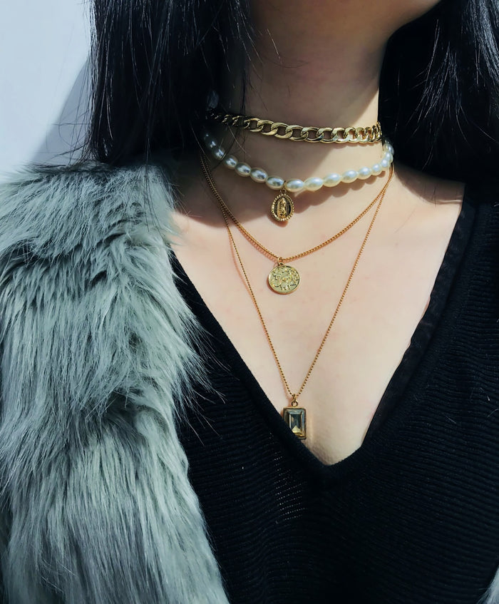 N2083 - Retro multi-layer Necklace