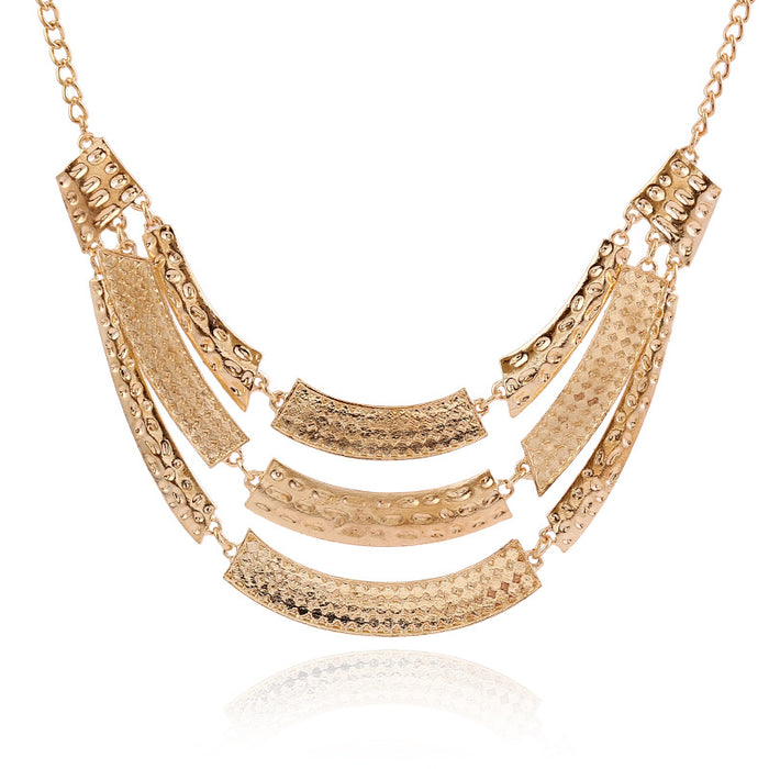 N2501 - Multi-Layered Gold Plated Necklace