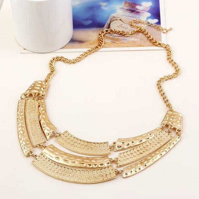 N2501 - Multi-Layered Gold Plated Necklace