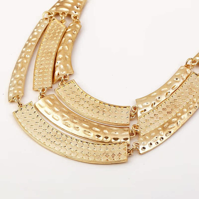 N2501 - Multi-Layered Gold Plated Necklace