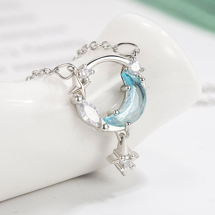 N2502 - Blue Galaxy Necklace