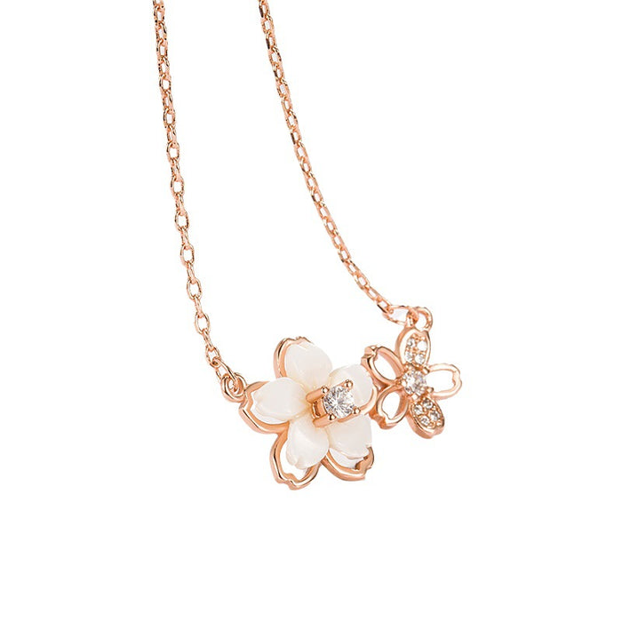 N2509 - Sakura Clavicle Chain Necklace