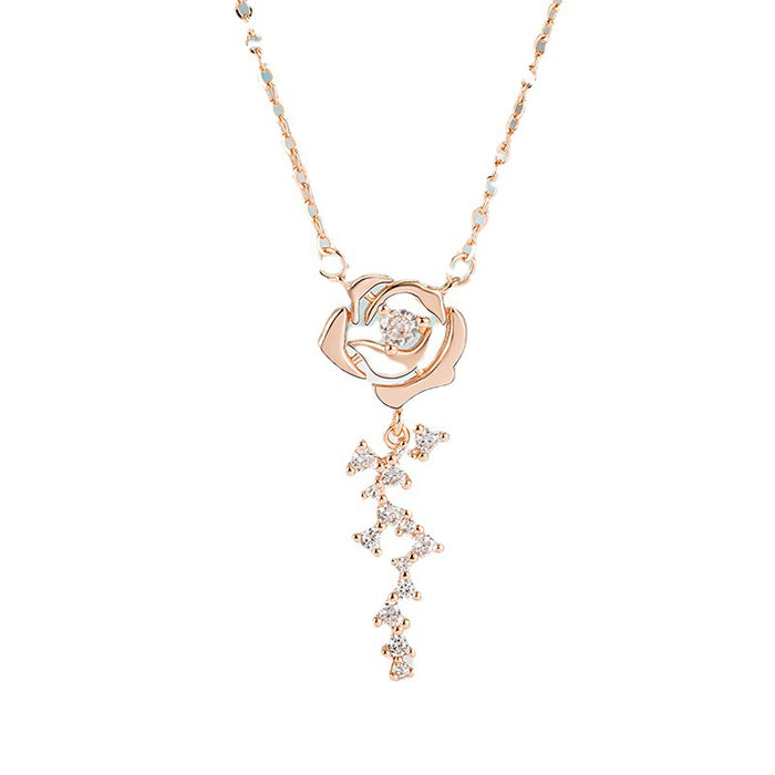 N2515 - Rose flower necklace
