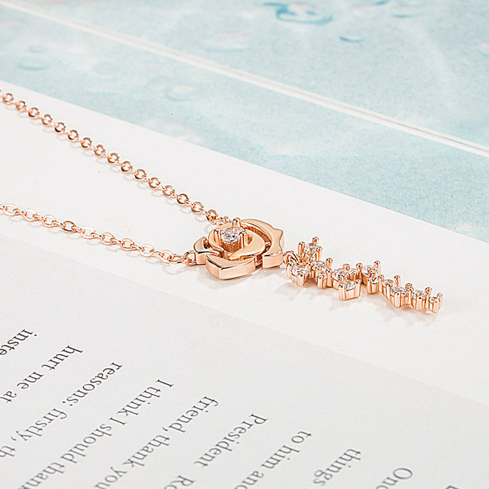 N2515 - Rose flower necklace