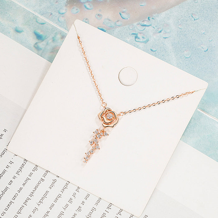 N2515 - Rose flower necklace