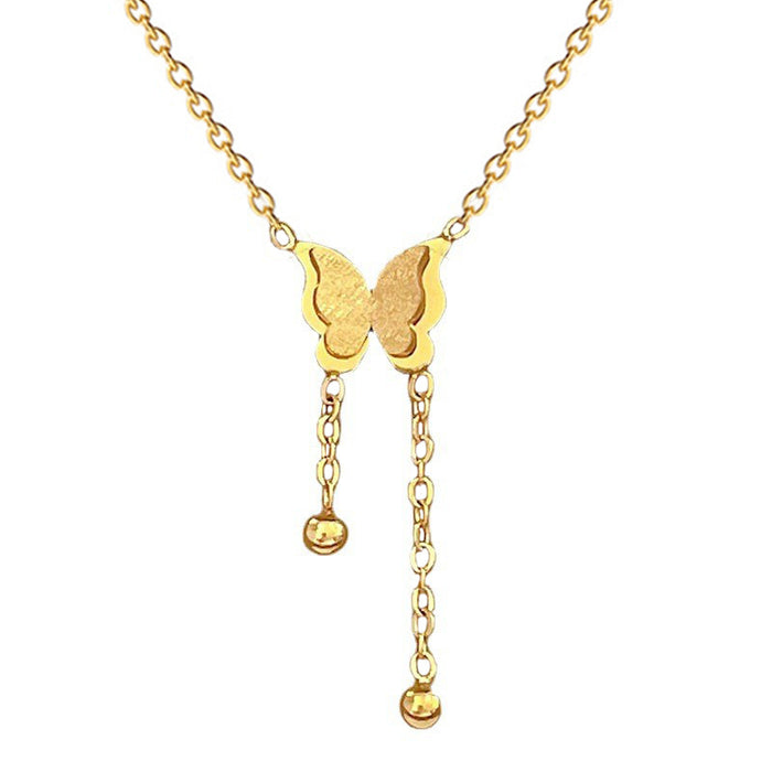 N2516 - Butterfly tassel Necklace