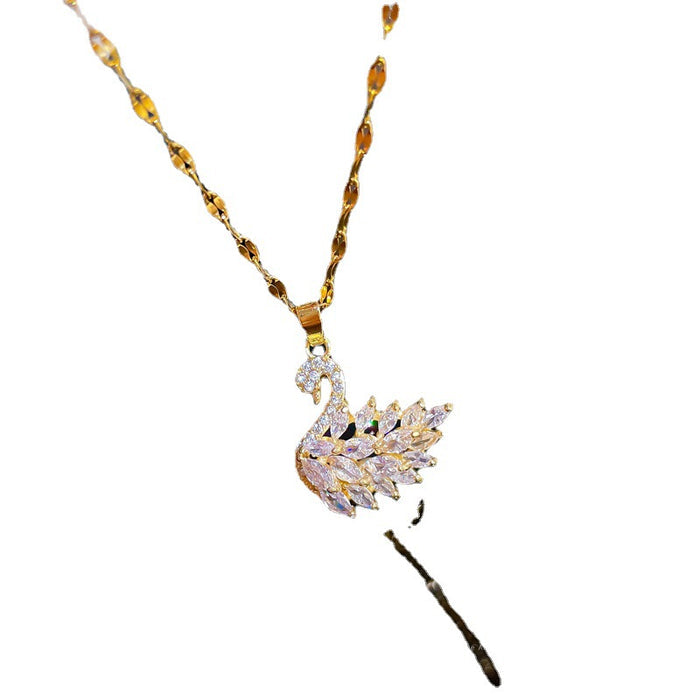 N2518 - Cold Wind Swan Necklace