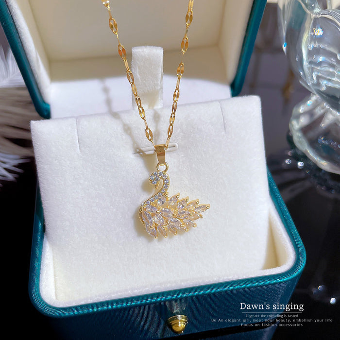 N2518 - Cold Wind Swan Necklace