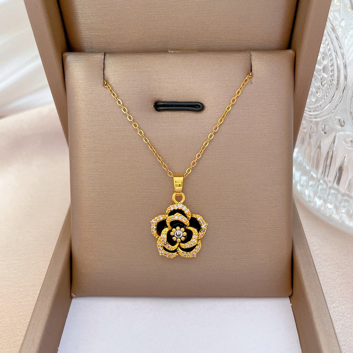 N2520 - Camellia temperament Necklace