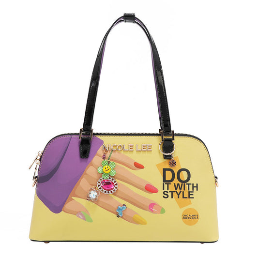 NAIL POLISH DOME SHOULDER BAG