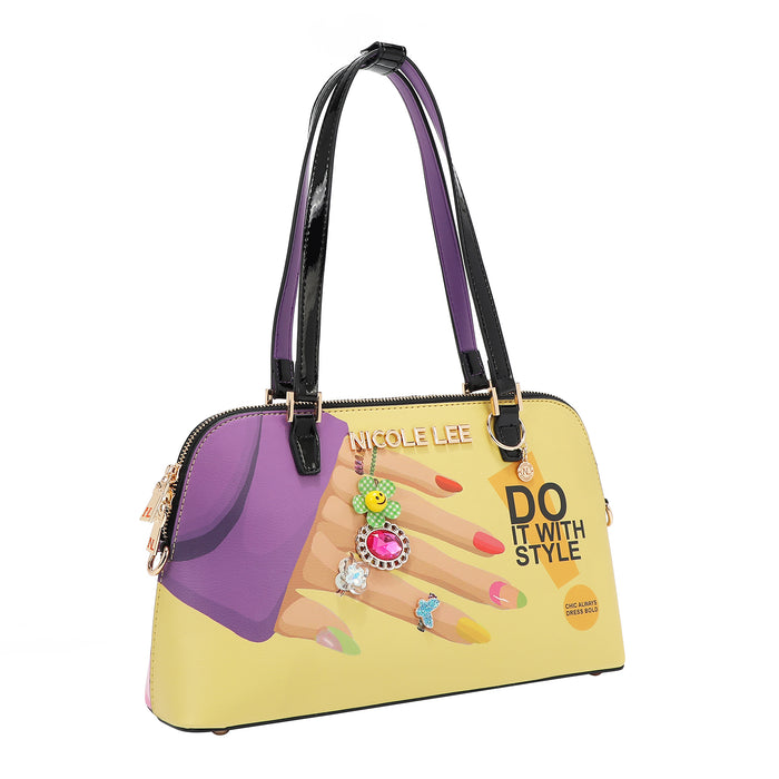NAIL POLISH DOME SHOULDER BAG