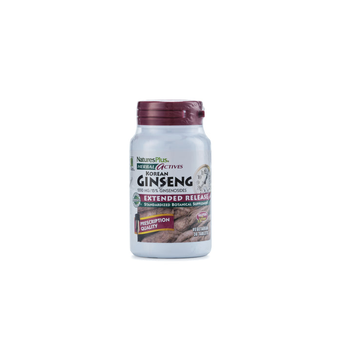 Nature's Plus Korean Ginseng 1,000mg Extended Release 30 Tablets