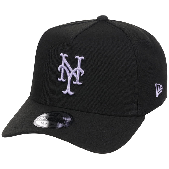 New York Mets MLB Black x Lavender FASHION CORE New Era 9FORTY A-Frame