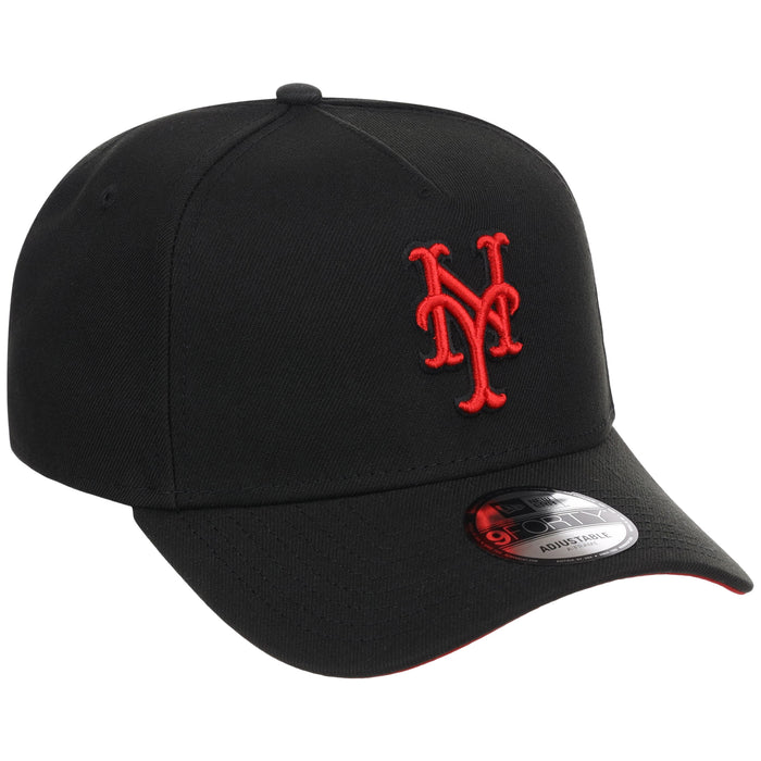 New York Mets MLB Black x Red FASHION CORE New Era 9FORTY A-Frame
