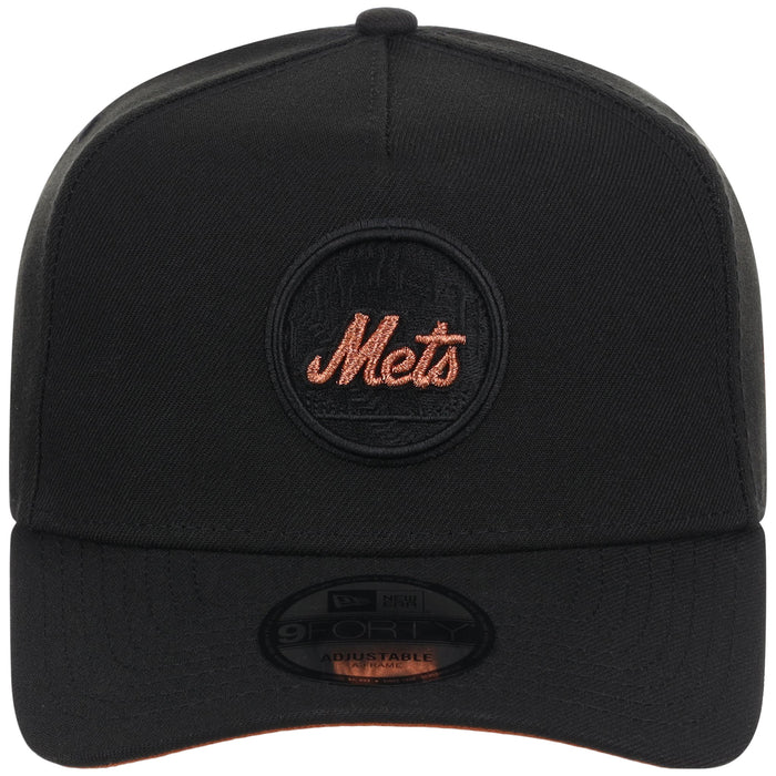 New York Mets MLB Black x Rust FASHION CORE New Era 9FORTY A-Frame