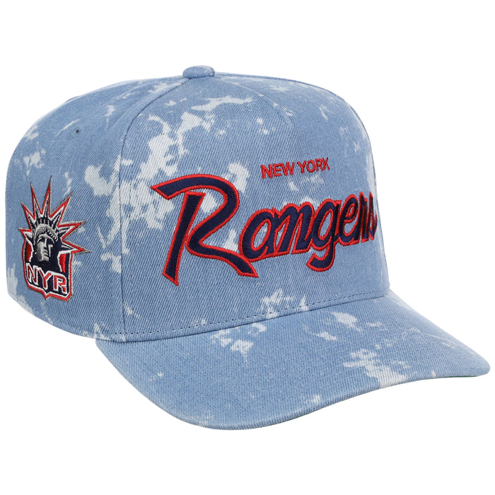 New York Rangers NHL Acid Wash Mitchell & Ness Pro Pinch