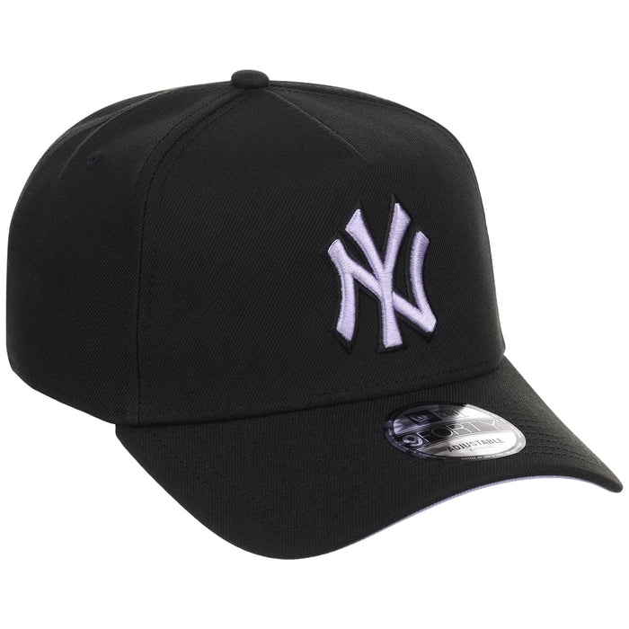 New York Yankees MLB Black x Lavender FASHION CORE New Era 9FORTY A-Frame