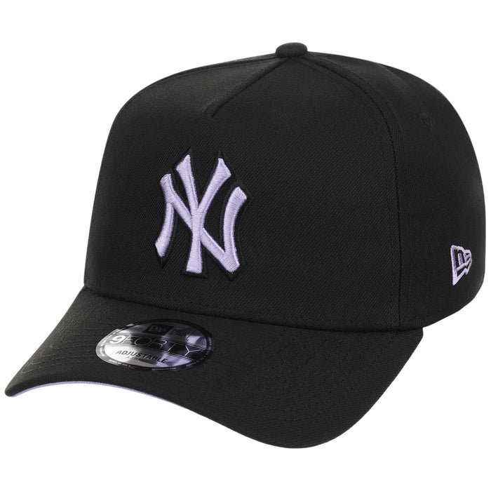 New York Yankees MLB Black x Lavender FASHION CORE New Era 9FORTY A-Frame