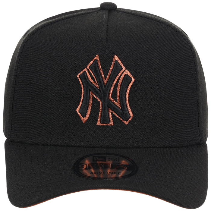 New York Yankees MLB Black x Rust FASHION CORE New Era 9FORTY A-Frame