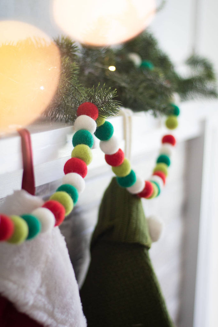 North Pole Holiday Eco Wool Garland Ornament