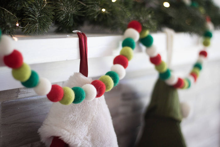 North Pole Holiday Eco Wool Garland Ornament