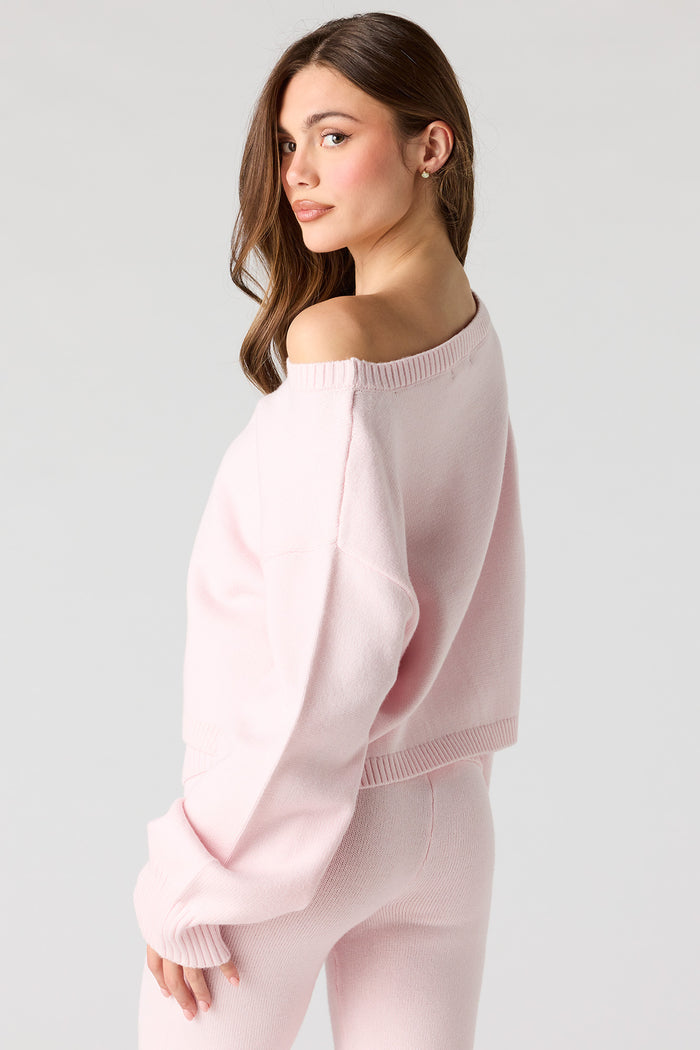 Off Shoulder Boxy Sweater