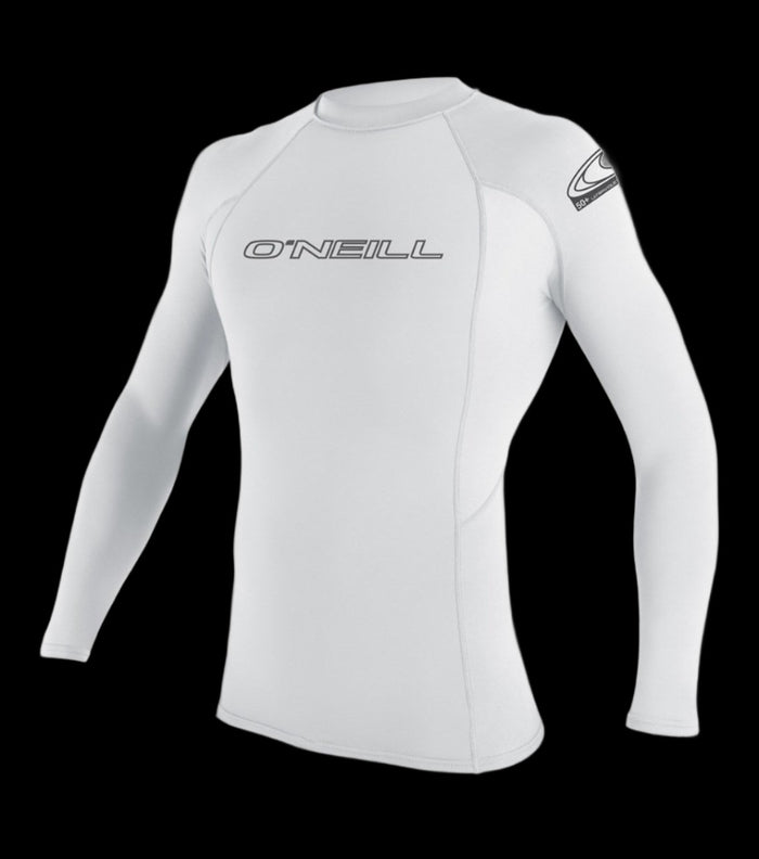 ONEILL BASIC WHITE L/S CREW MEN'S LYCRA 3342 Rashguard