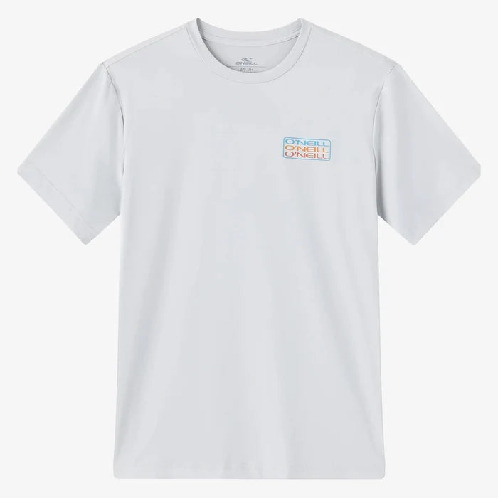 Oneill Men's Triple Stack UPF SS RASH GUARD TEE - Light Grey Rashguard Sun Protection