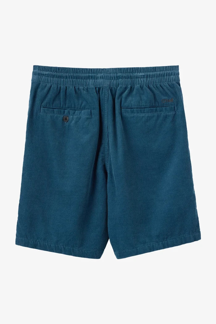Oneill OG Originals Cord Elastic Waist 18" Shorts - Blue Fusion Mens Shorts
