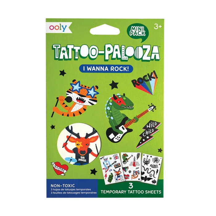Ooly Tattoo-Palooza Mini Temporary Tattoos - I Wanna Rock