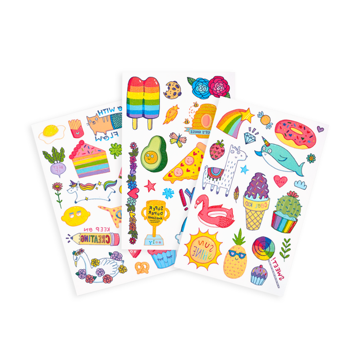 Ooly Tattoo-Palooza Temporary Tattoos - Cute Doodle World