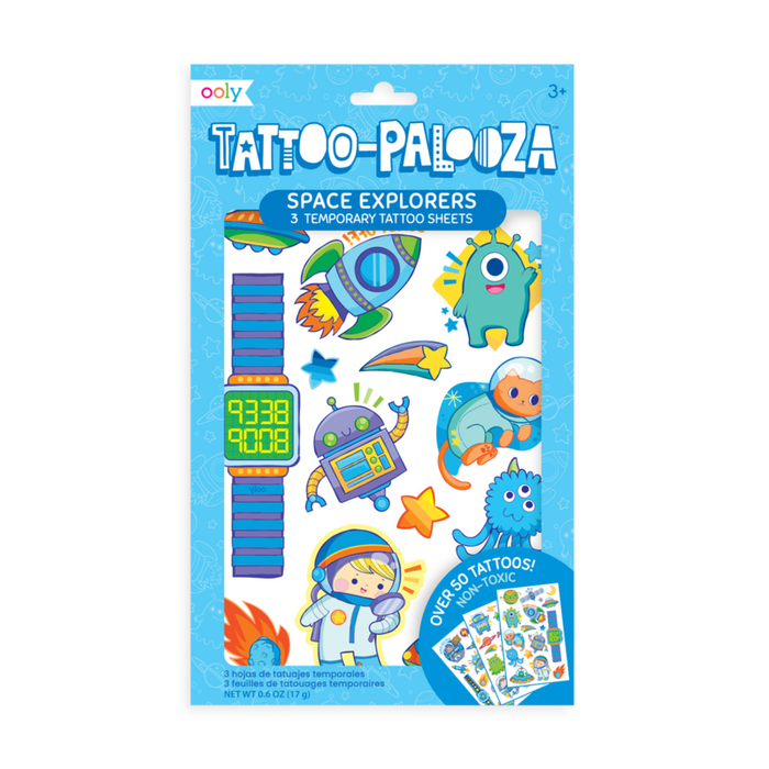 Ooly Tattoo-Palooza Temporary Tattoos - Space Explorer