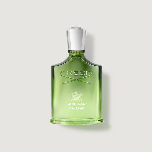 Green Glass Original Vetiver Eau de Parfum 100ml Bottle - Front View | Creed Fragrances