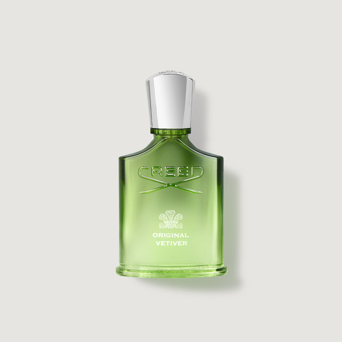 Green Glass Original Vetiver Eau de Parfum 50ml Bottle - Front View | Creed Fragrances